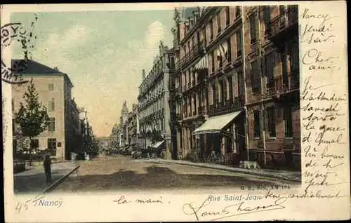 Ak Nancy Meurthe et Moselle Lothringen, Rue Saint Jean