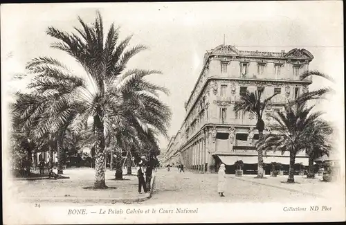 Ak Bone Algerien, Le Palais Calvin et le Cours National, palmes