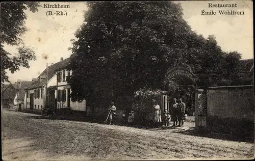 Ak Kirchheim Elsaß Bas Rhin, Restaurant Emile Wohfrom