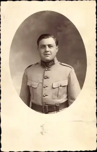 Foto Ak Französischer Soldat in Uniform, Regiment 188, Belfort Territoire de Belfort