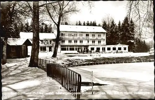 Ak Bad Dürrheim Baden Württemberg, Hotel Salinensee im Winter