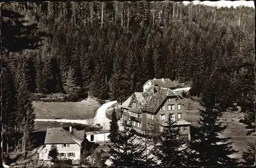 Ak Hundsbach Forbach im Schwarzwald Baden, Blick auf das Kurhaus am Wald