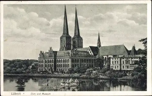 Ak Lübeck in Schleswig Holstein, Dom und Museum