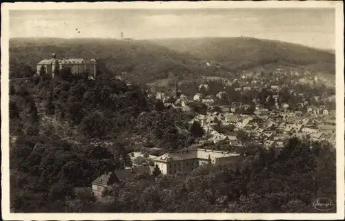 Ak Blankenburg am Harz, Blick vom Großvaterfelsen