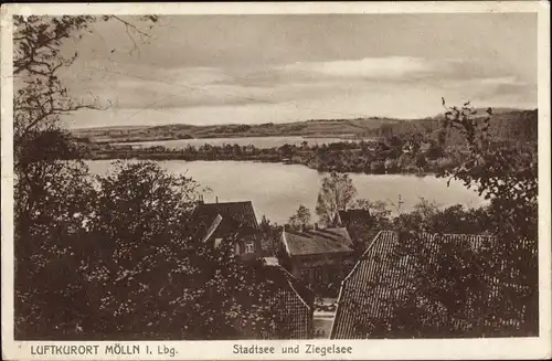 Ak Mölln in Schleswig Holstein, Stadtsee und Ziegelsee