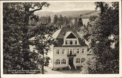 Ak Carthausen Halver im Märkischen Kreis, Karlshöhe, Heinrich Frommann Gasthof u. Pension, Panorama