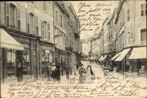 Ak Vesoul Haute Saône, Rue d'Alsace Lorraine