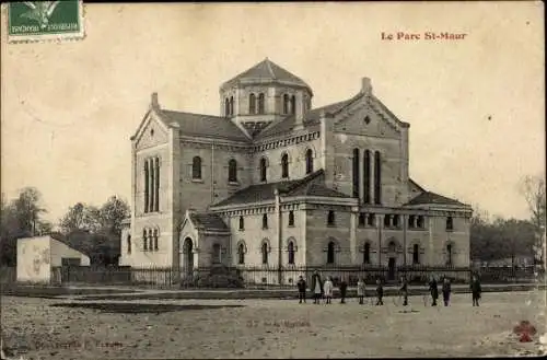 Ak Saint Maur des Fossés Val de Marne, Le Parc, L'Église