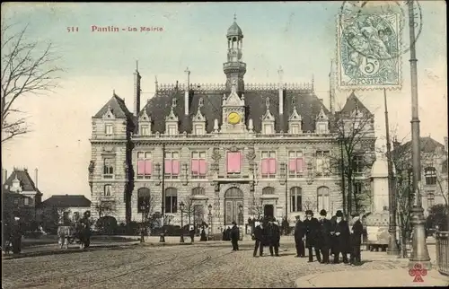 Ak Pantin Seine Saint Denis, La Mairie, Bürgermeisteramt