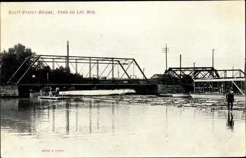 Ak Fond du Lac Wisconsin USA, Scott Street Bridge