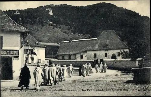 Ak Dauphiné Isère, St. Pierre de Chartreuse, La Promenade des Chartreux