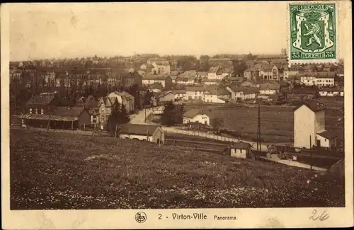 Ak Virton Wallonien Luxemburg, Panorama vom Ort