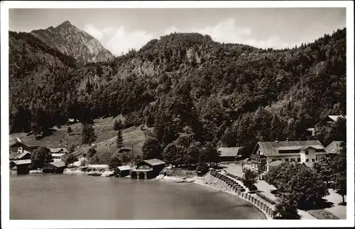 Ak Urfeld Kochel am See Oberbayern, Hotel zur Post und Jäger am See