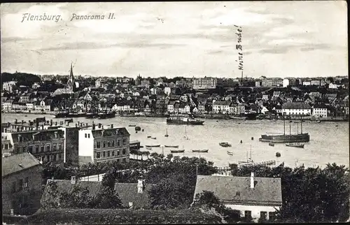 Ak Flensburg in Schleswig Holstein, Panorama II. der Stadt