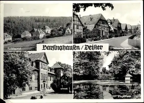 Ak Barsinghausen in Niedersachsen, Fuchsbachtal, Schwarzenknecht Straße, Kloster, Ziegenteich