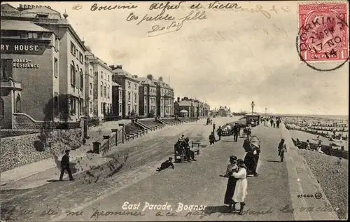 Ak Bognor Regis South East England, East Parade, Board Residence