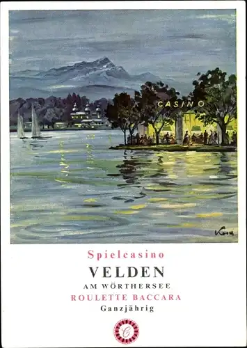 Künstler Ak Velden am Wörther See in Kärnten, Spielcasino