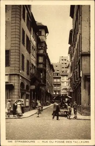 Ak Strasbourg Straßburg Elsass Bas Rhin, Rue du Fossé des Tailleurs