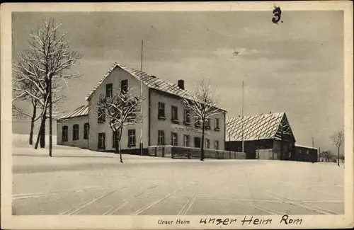 Ak Heidelberg am Neckar, Landheim der Schule für Frauenberufe, Außenansicht, Winter