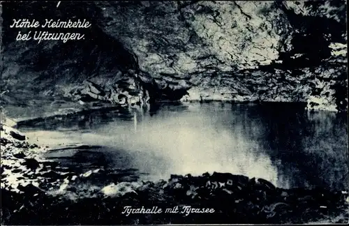 Ak Uftrungen Südharz, Höhle Heimkehle, Tyrahalle mit Tyrasee