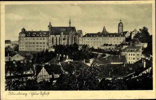 Ak Altenburg in Thüringen, Teilansicht mit Schloss