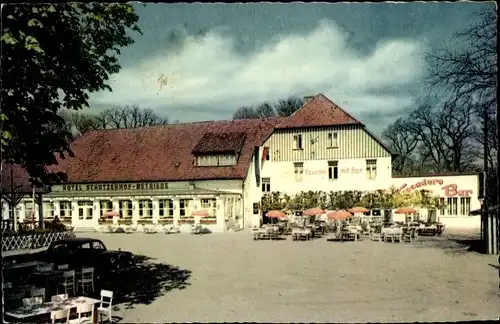 Ak Mölln in Schleswig Holstein, Hotel Schützenhof Betriebe, Inh. Hugo Buchholz, Außenansicht