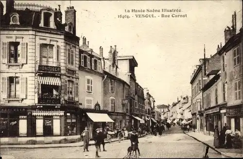 Ak Vesoul Haute Saône, Rue Carnot, Horloger, Coiffeur