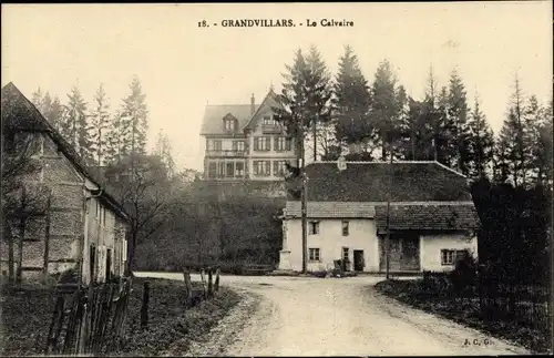 Ak Grandvillars Territoire de Belfort, Le Calvaire