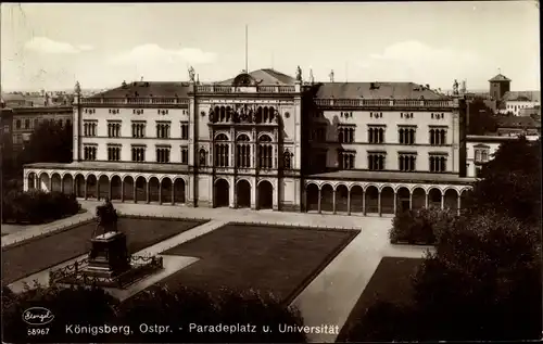 Ak Kaliningrad Königsberg Ostpreußen, Paradeplatz, Universität