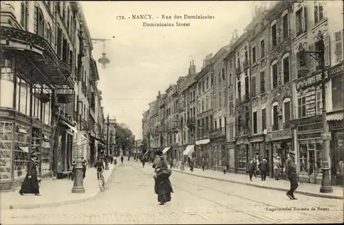 Ak Nancy Lothringen Meurthe et Moselle, Rue des Dominicains, R. Valdenaire