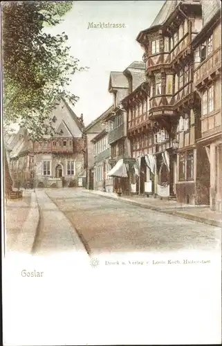 Ak Goslar in Niedersachsen, Blick in die Marktstraße