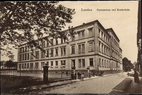 Ak Landau in der Pfalz, Gymnasium und Realschule