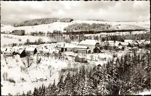 Ak St. Andreasberg Braunlage im Harz, Totalansicht, Blick vom Matthias Schmidt Berg, Winter