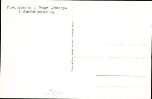 Ak Peine in Niedersachsen, Museumszimmer d. Peiner Wohnungs u. Gemälde Ausstellung