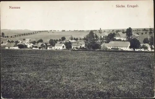 Ak Nassau Frauenstein im Erzgebirge, Blick auf den Ort