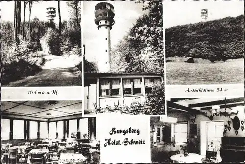 Ak Schönwalde am Bungsberg Ostholstein, Waldrestaurant Bungsberg, A. Urbansky, Aussichtsturm