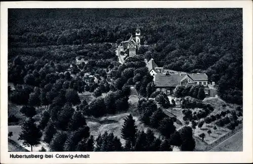 Ak Coswig an der Elbe, Hubertusberg, Hotel Restaurant zum Bismarckturm, Bes. Erich Brischke