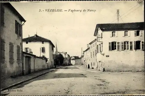 Ak Vézelise Lothringen Meurthe et Moselle, Faubourg de Nancy, Straßenpartie