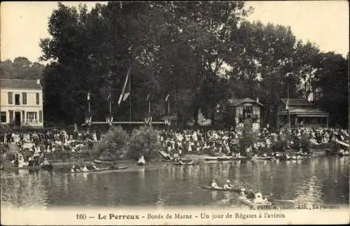 Ak Le Perreux Val de Marne, Un jour de Régates à l'aviron