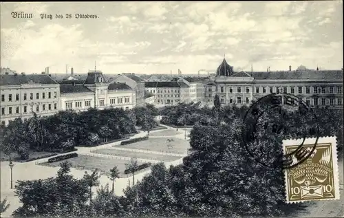 Ak Brno Brünn Südmähren, Platz des 28. Oktobers