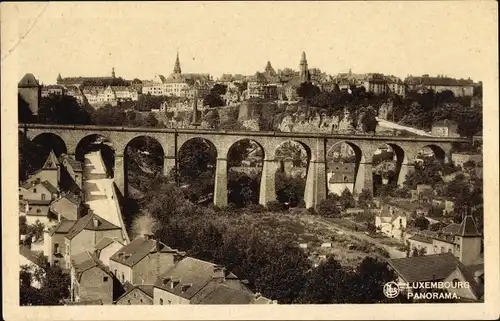 Ak Luxemburg Luxembourg, Panorama, Viaduc