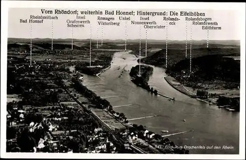10 Ak Bad Bad Honnef am Rhein, diverse Ansichten 