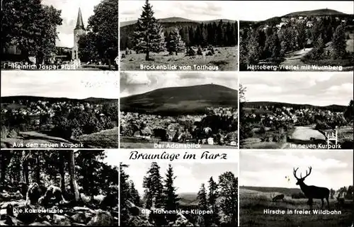 10 alte Ak Braunlage im Oberharz, diverse Ansichten