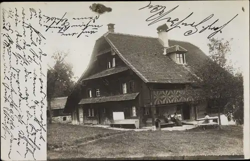 Foto Ak Ohligs Solingen Bergisches Land, Hausansicht, Garten 