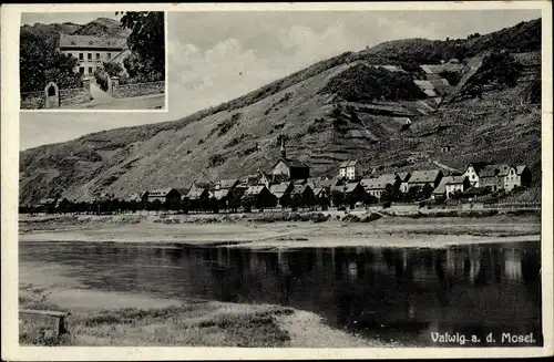 Ak Valwig Rheinland Pfalz, Pfarrkirche St. Martin, Pension P. Klein
