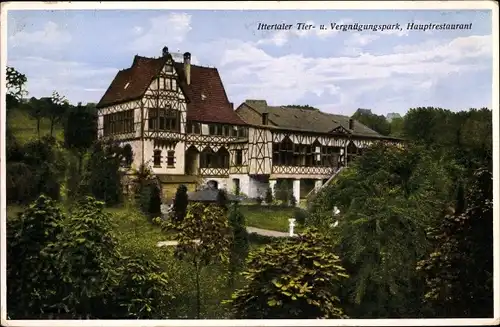 Ak Wald Solingen Bergisches Land, Ittertaler Tier- und Vergnügungspark, Bes. F. Weck, Restaurant