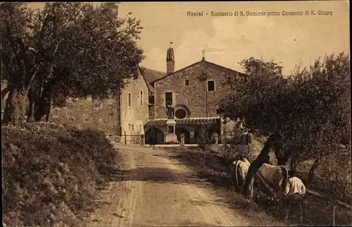 Ak Assisi Umbria, Santuario di S. Damiano primo Convento di S. Chiara