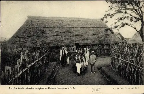 Ak Guinea, Une école primaire indigène, Schule, Kinder