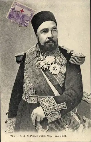 Ak Le Prince Taieb Bey, Tunesischer Prinz, Portrait