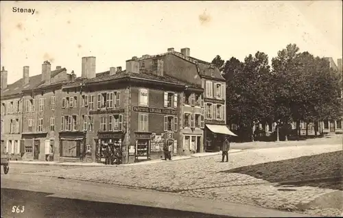 Ak Stenay Lothringen Meuse, Straßenpartie, Papeterie Libraire